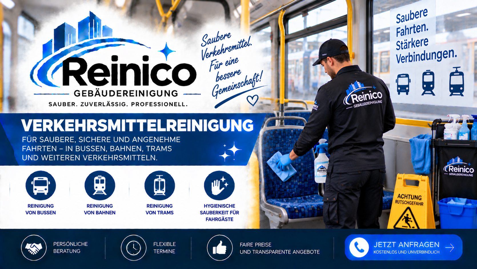 Sauberes öffentliches Verkehrsmittel